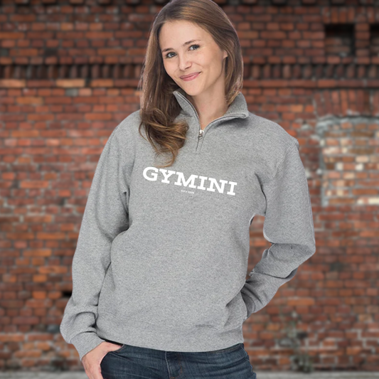 Sweatshirt à Fermeture Éclair 1/4 – Design Gymini Classique Imprimé DTF