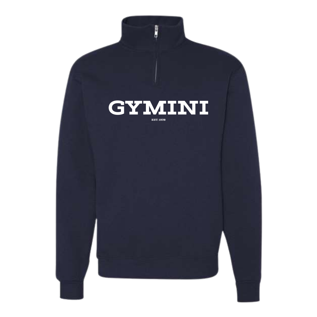 Sweatshirt à Fermeture Éclair 1/4 – Design Gymini Classique Imprimé DTF