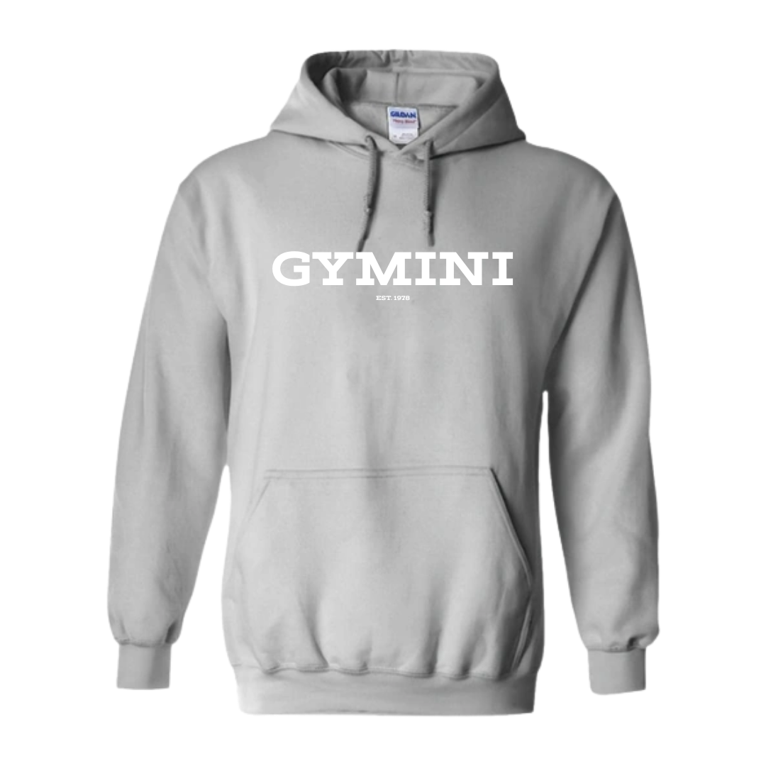 Sweatshirt à Capuche pour adulte – Design Gymini Classique Brodé avec Fil Blanc