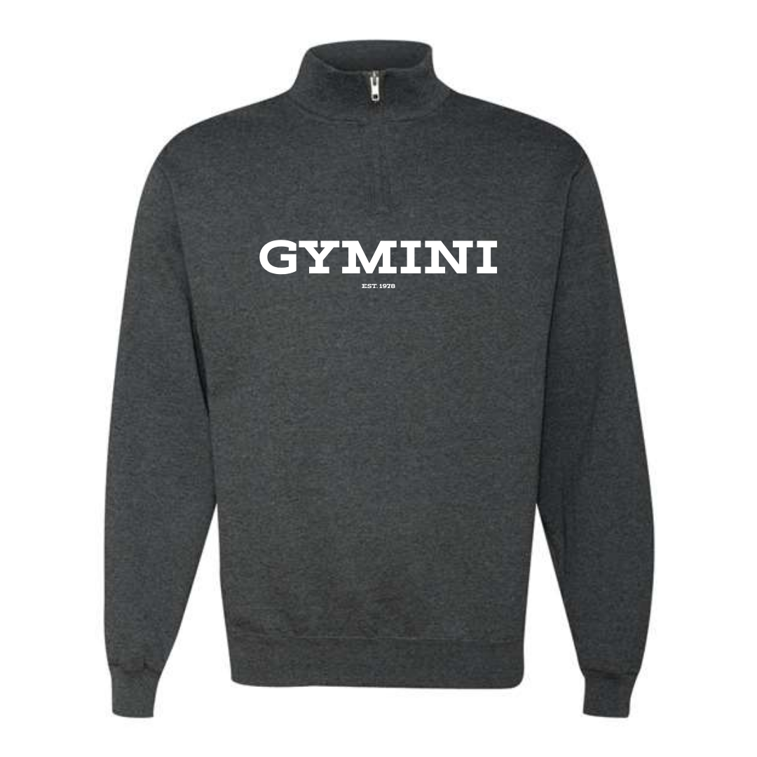 Sweatshirt à Fermeture Éclair 1/4 – Design Gymini Classique Imprimé DTF