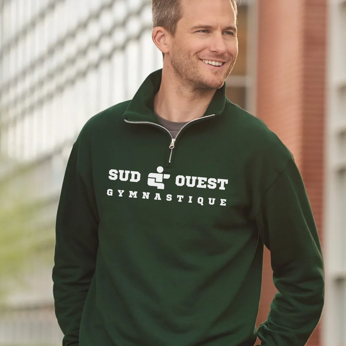 Chandail à fermeture éclair 1/4 pour adulte – Édition Sud-Ouest Gymnastique
