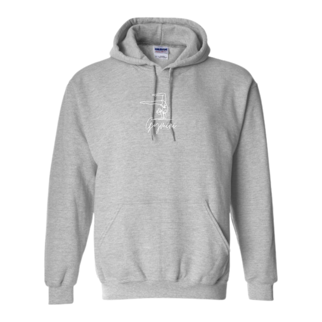 Sweatshirt à Capuche pour adulte – Design Gymnaste Classique Brodé avec Fil Blanc